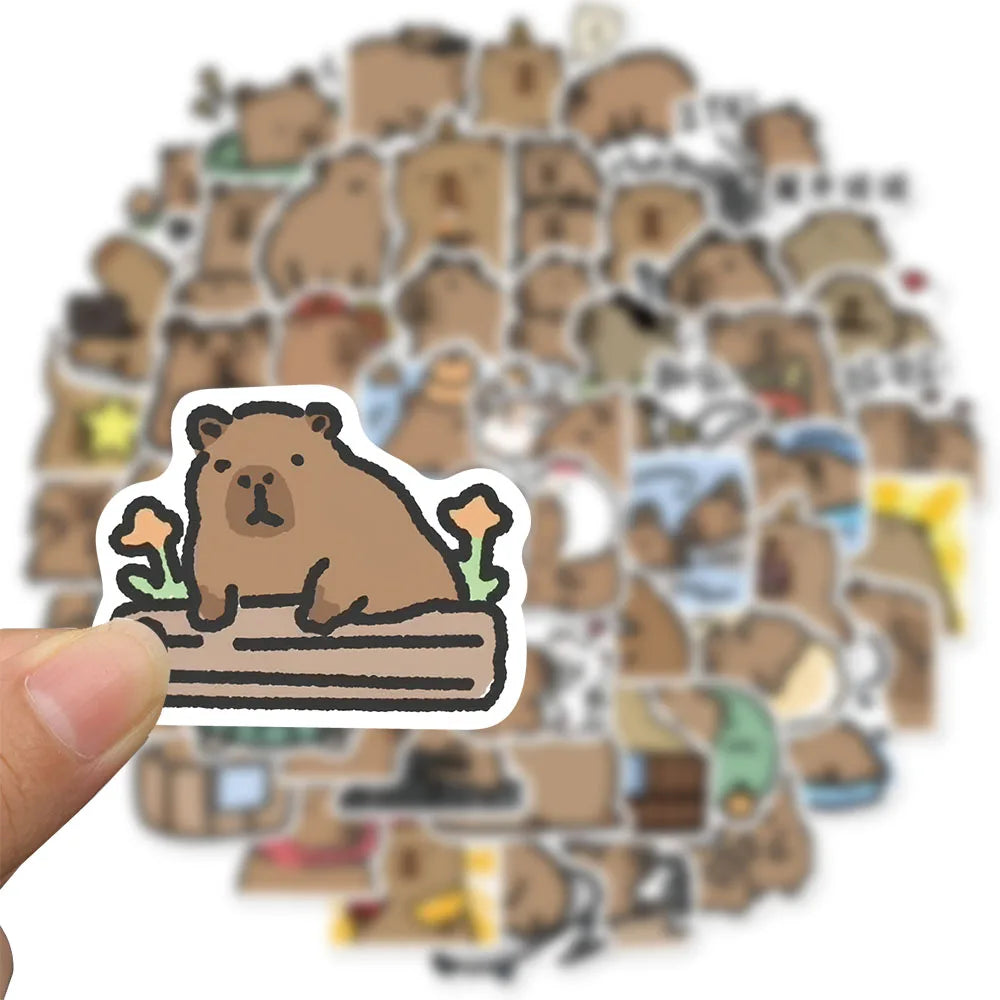 62PCS Kawaii Milk Tea Collage Stickers Creative Notebook Home Laptop Graffiti Handicrafts Bedroom Creative Suitcase Stickers