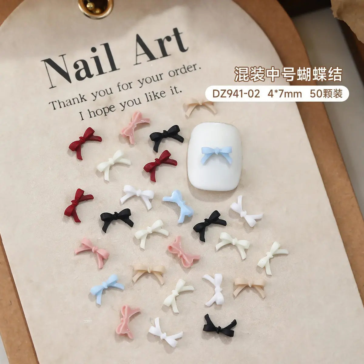 Cartoon Bow Nails Accessories Autumn Winter Mixed Maillard Resin Ribbon Bow Trendy Nail Charms Decorations Manicure Parts DIY