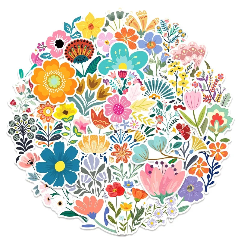 10/30/50PCS Kawaii Nordic Style PVC Sticky Sticker Aesthetic DIY Stationery Decoration Scrapbooking School Supplies for Kids