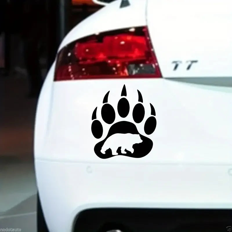 Cartoon Animal Bear Paws Animal Footprints Cool Stickers Waterproof And Sunscreen PVC