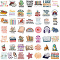 50PCS Read Retro Watercolor Diary Sticker Stationery Phone Luggage Scrapbooking Graffiti Art Picture Laptop Fashion Stickers
