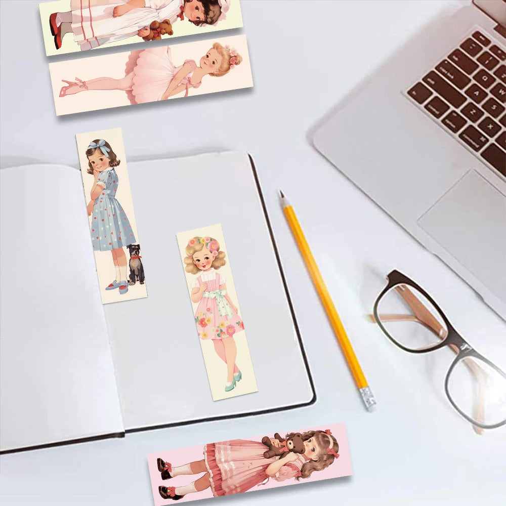 30PCS Lovely Bookmarks Gothic Creative Cartoon Stationery Supplies Gifts Card Unique and Durable Reading Printing Gifts