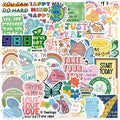 10/30/50PCS Cartoon Mental Health PVC Sticky Sticker Aesthetic DIY Stationery Decoration Scrapbooking School Supplies for Kids