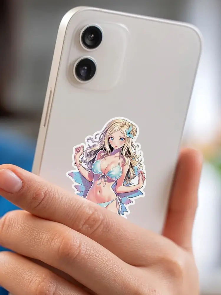 100 Pcs Cartoon Bikini Cartoon Sickers, Car Phone Water Cup Decoration Stickers, Waterproof Stationery Stickers