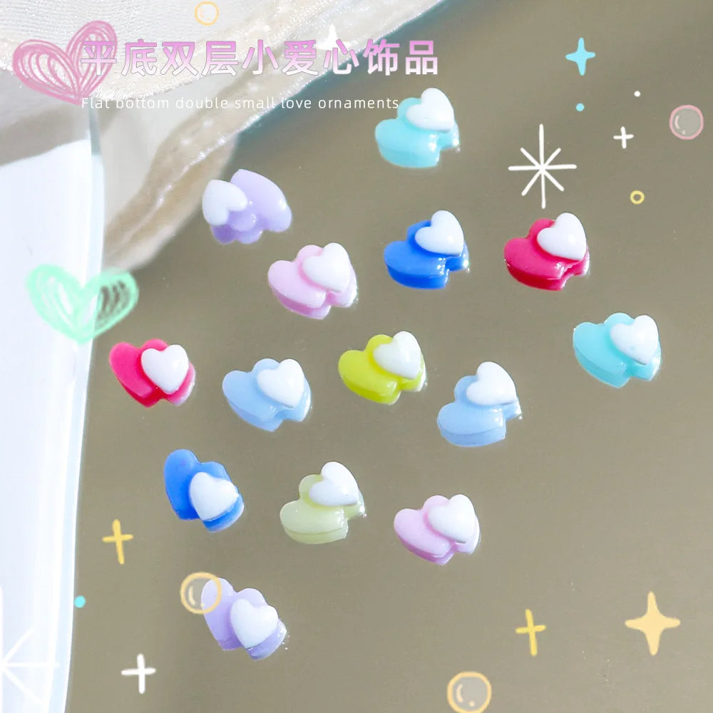 Food Play Candy Nail Art Charms Iridescent Gradient Gold Foil Rainbow Candy Resin Nail Rhinestone Decoration DIY Nails Accessory