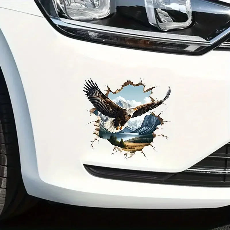 Eagle Soaring in the Sky - 3D Vinyl Sticker for Cars, Trucks, Motorcycles & Laptops