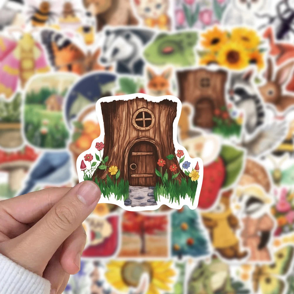 50PCS Magic Forest Sticker Aesthetic Personalized Art Picture Creative Office Phone Gift Car Laptop Luggage Stationery Stickers