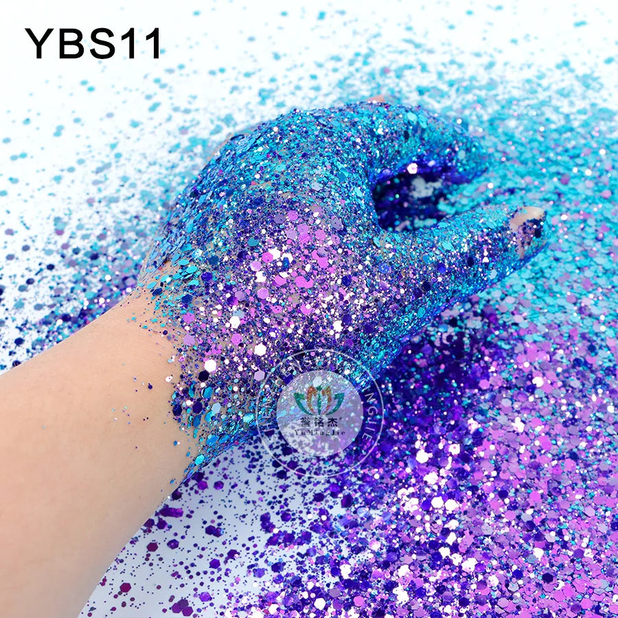 12g/bag Hexagonal Chameleon Nail Art Glitter 12Colors For Choice Scallion Powder Nail Art and Creative Crafts DIY Nails Sequins