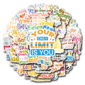 50/110PCS Inspirational Text Short Phrases English Slogan Personality Graffiti Sticker Car Luggage Suitcase Water Cup Sticker