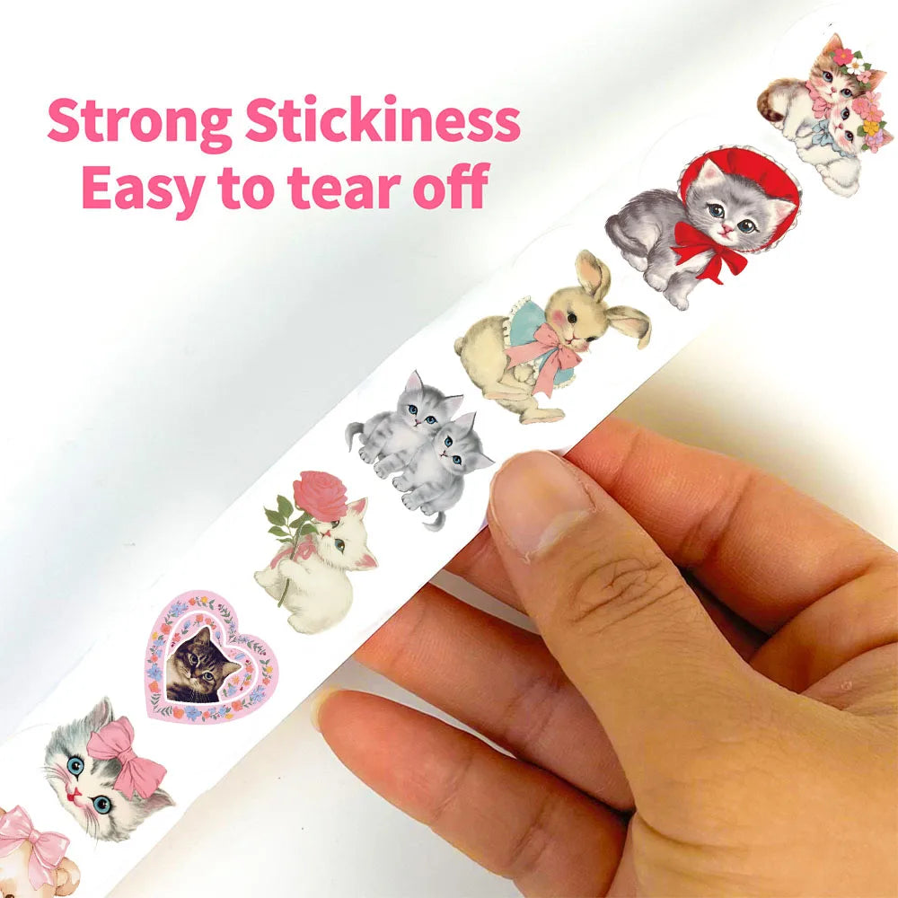 500PCS Vintage Animals Clipart Sticker Aesthetic Loptop Luggage Refrigerator Cartoon Phone Art DIY Graffiti Decals Stickers ﻿