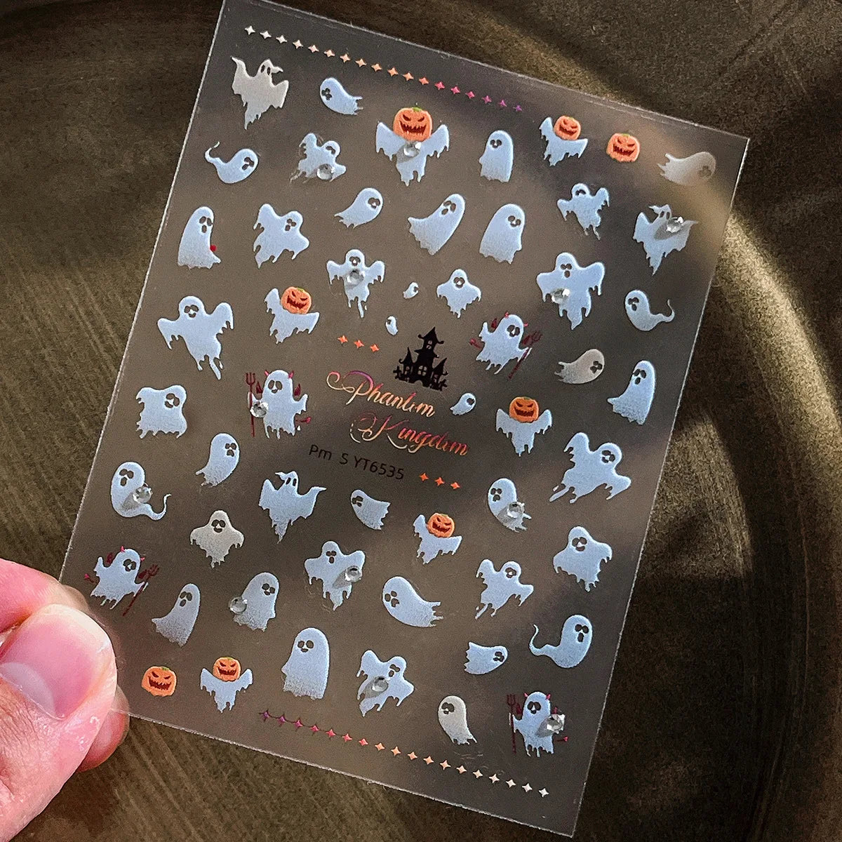 Jelly Halloween Skeleton Stickers Nail Art Cool Evil dark style decorative Nails Sticker DIY Trendy Manicure Ornaments Supplier