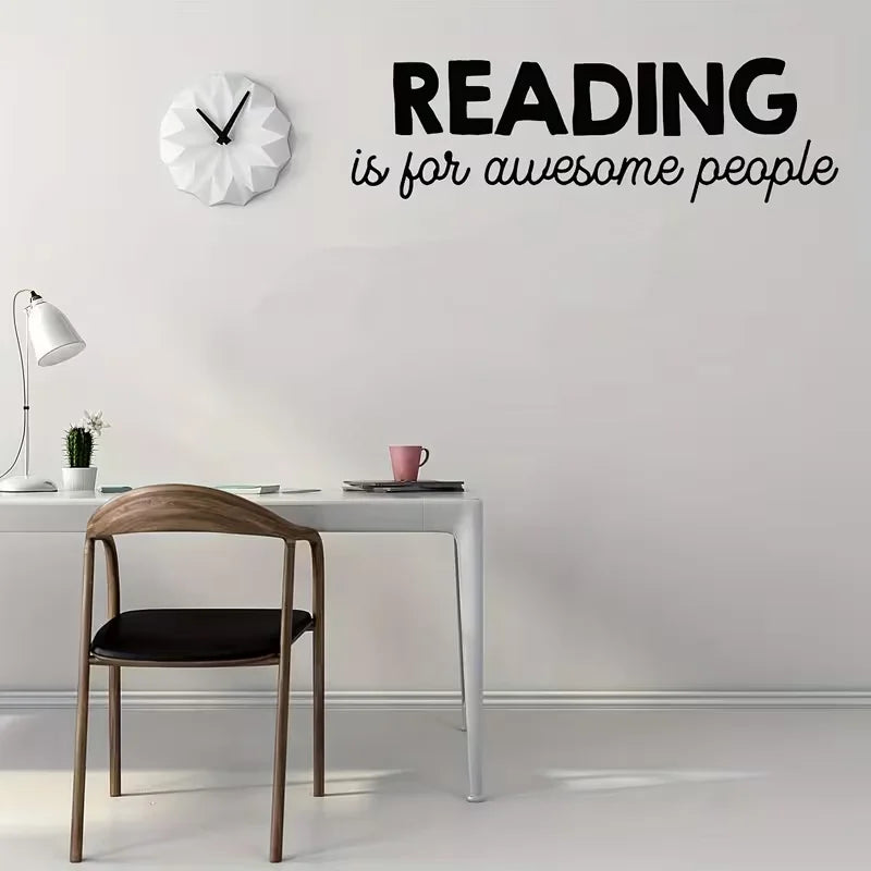 Reading is for Awesome People" Inspirational Quote Vinyl Wall Decal - Perfect for Home, School, Office, or Teen Bedroom Decor