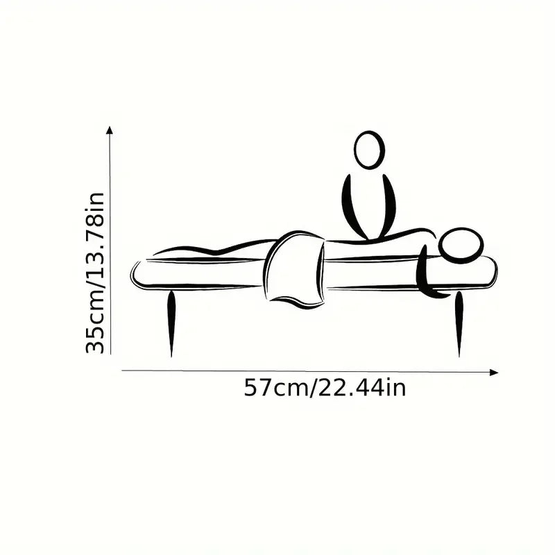 1pc Creative Vinyl Wall Sticker, Massage Room Print, Removable Self-Adhesive Wall Sticker For Bedroom, Entryway, Living Room, Po