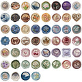 52/104 PCS Transparent Cartoon Relief Stickers Waterproof Transparent PET Decorative Guitar Notebook