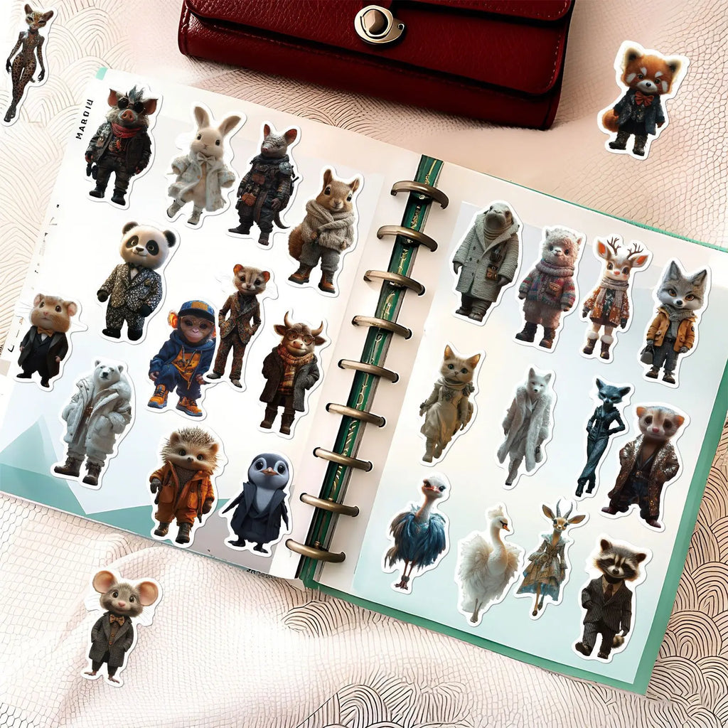 50/100PCS Cartoon Cute Animal Fashion Stickers DIY Diary Phone Case Guitar Stationery Decoration Stickers