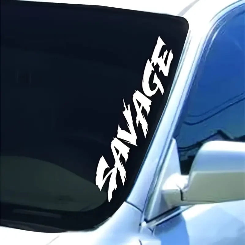 Savage Humorous Vinyl Decals - Waterproof, Finish Stickers for Cars, Laptops & Walls | Durable, Easy-Apply Graphics