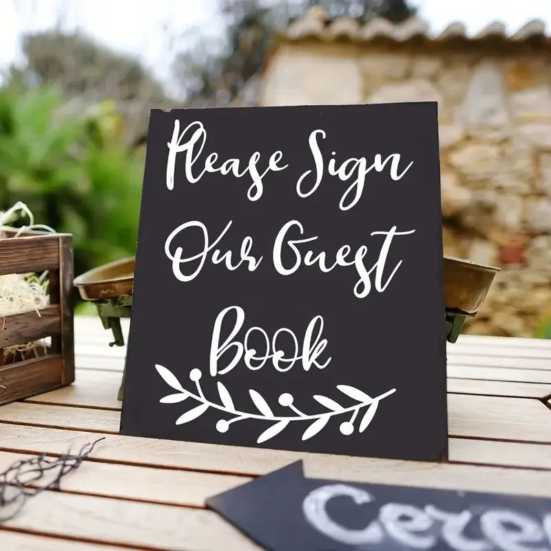 1pc, Please Sign Our Guest Book, Wedding Sign DIY Guest Book, Sign Chalkboard Sticker, Wedding Ceremony Decor, Wedding Supplies