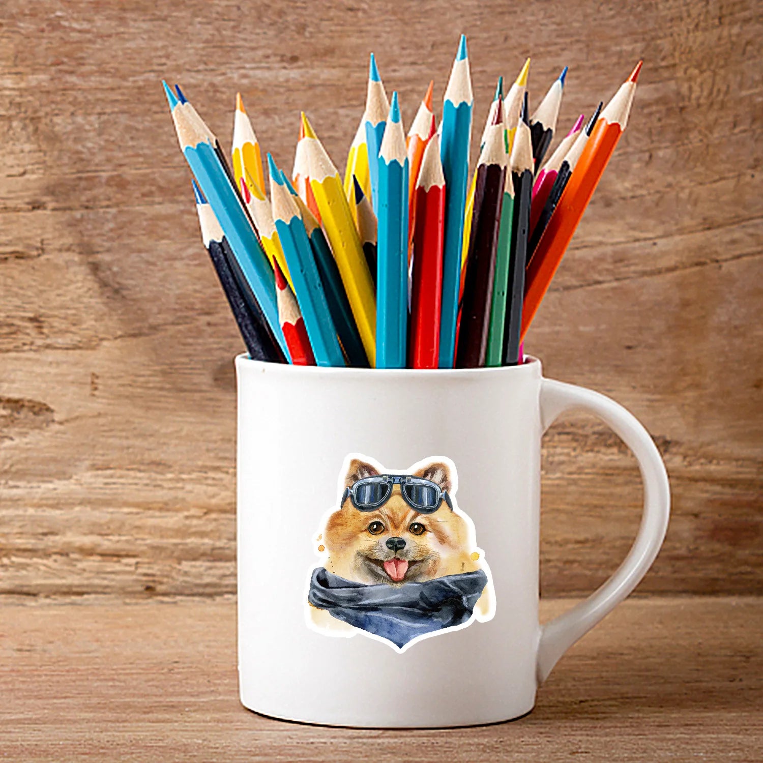 100 PCS Watercolor Cartoon Dog Doodle Stickers, Water Cups, Boxes, Decorative stickers, waterproof creative children's cartoon s