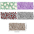 5 sheets Cartoon UV DTF Cup Stickers, DTF Friction Transfer Stickers, Waterproof Leopard Print Transfer Stickers