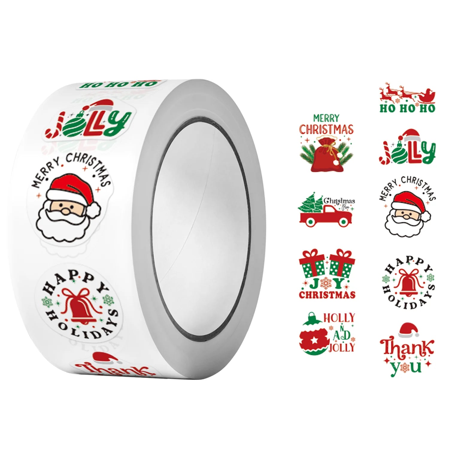 500Pcs Irregular Merry Christmas Gift Stickers 2.5cm/1'' DlY Craft Decoration Festival Scrapbooking Labels Gift Sealing
