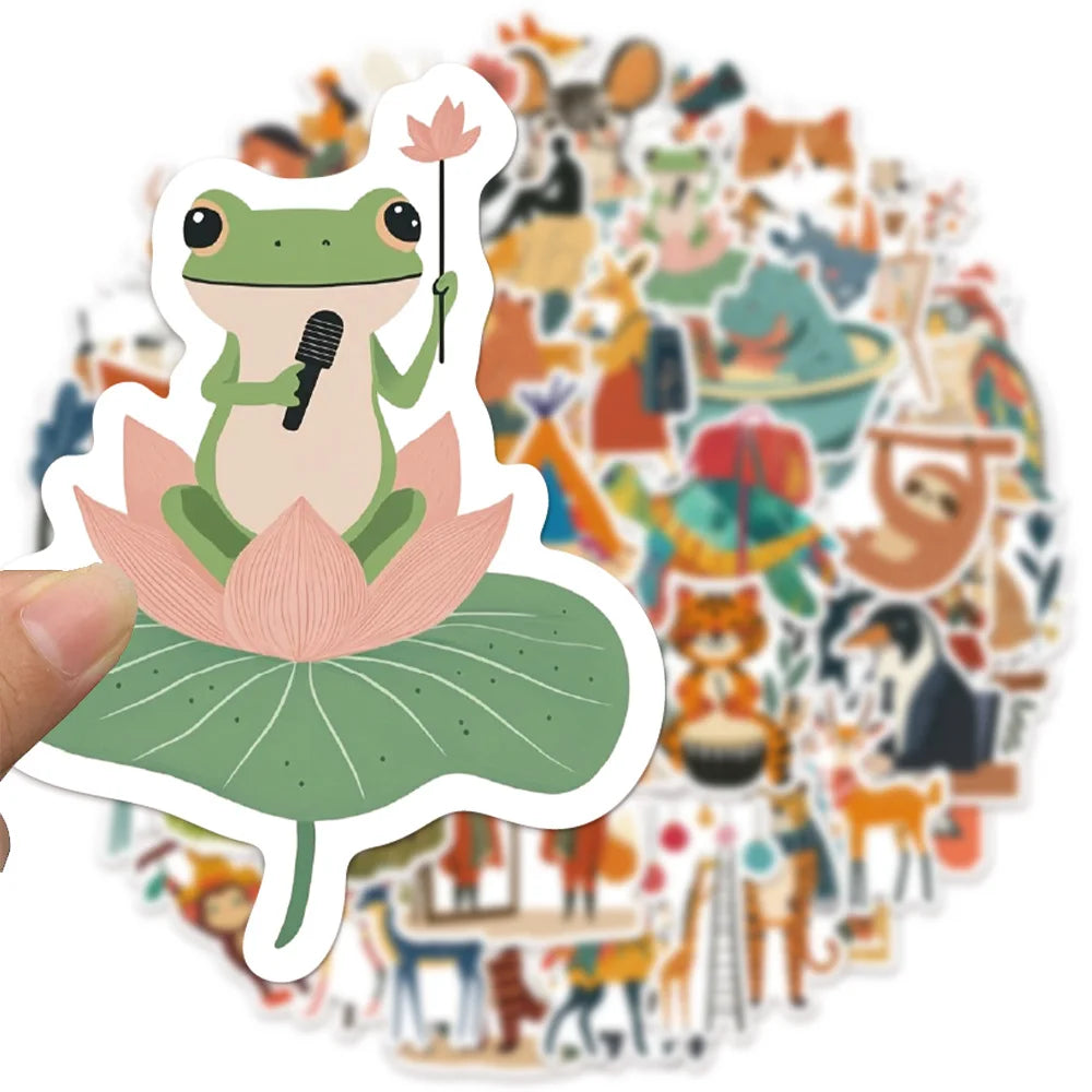 50PCS Minimalist Children's Storybook Illustration Decoration DIY Creative Phone Cases Laptop Cups Speakers Toy Stickers