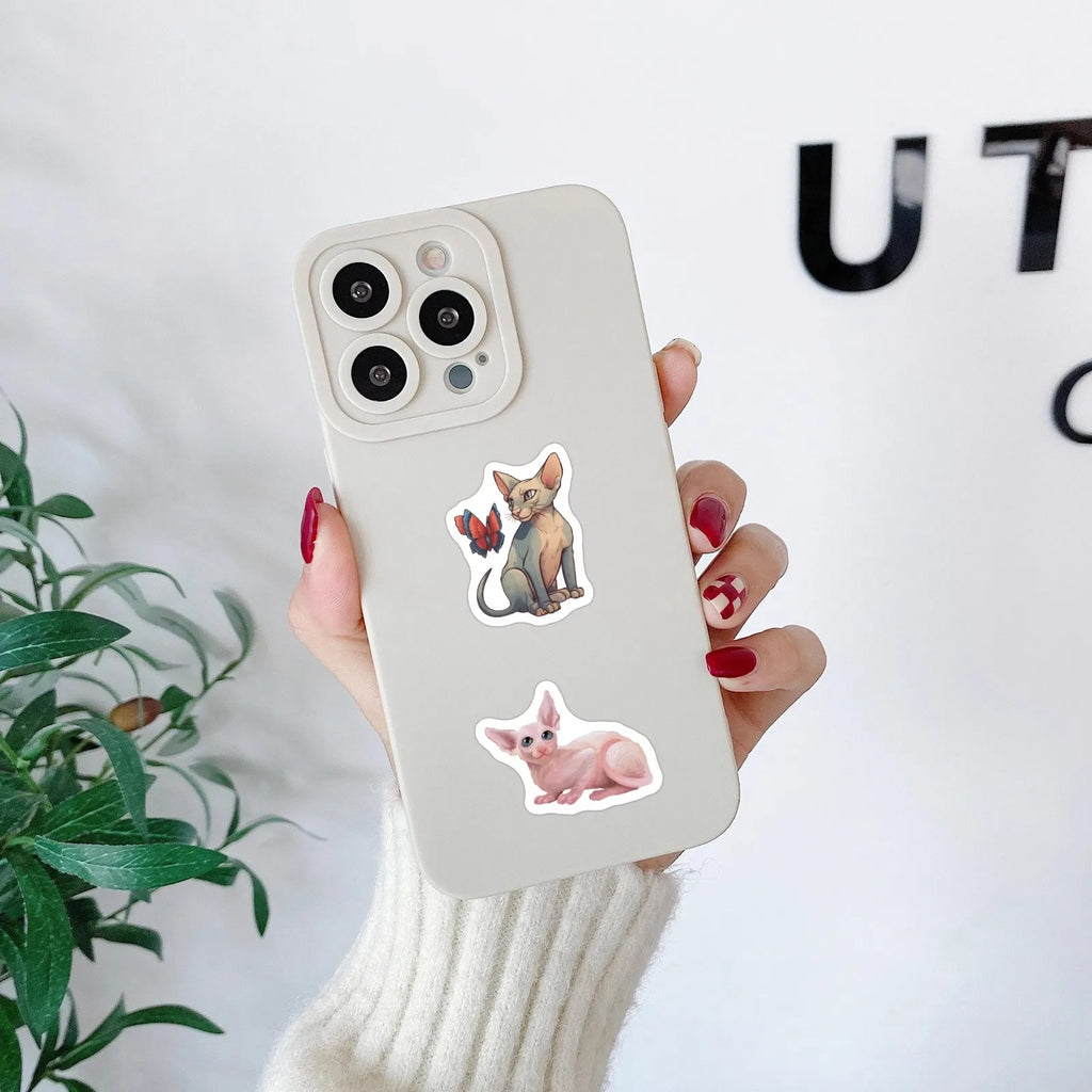 500Pcs/Roll Heterotypic Sphinx Cats Stickers 2.5cm/1.0'' 10 Designs DlY Decoration Learning Rewards Scrapbook Labels, Adorn Gift