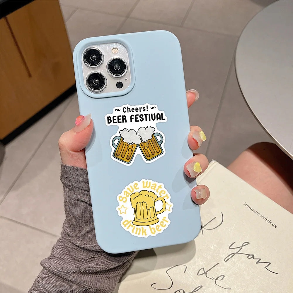 55/110PCS Funny Beer Personality Graffiti Sticker Car Luggage Water Cup Stationery Notebook Sticker