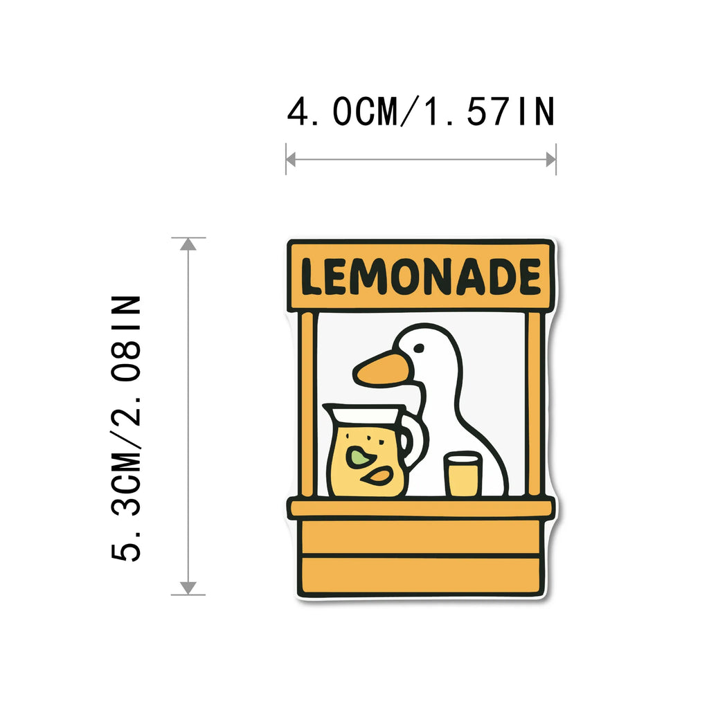 50/100Pcs Cute Silly Goose Doodle Stickers for Cup Phone Stationery Box Helmet Bicycle Waterproof Cartoon Animal Decals