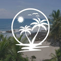 1pc Beautiful Beach Landscape Car Sticker Beautiful Pattern Vinyl Decals Self-adhesive Removable Waterproof Decal
