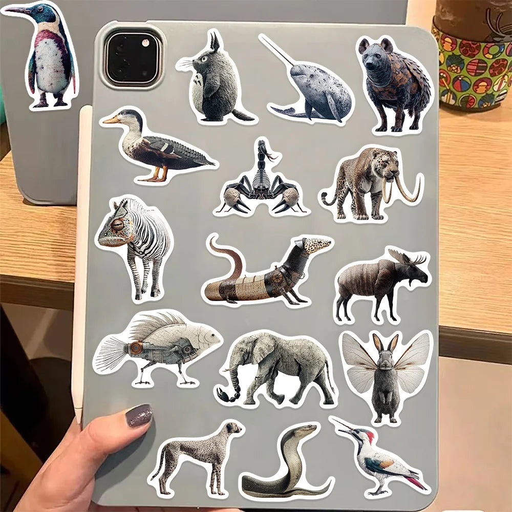 50PCS Zebra Phantom Abstract Fun Animal Graffiti Sticker Manual Clip Thin Water Cup Computer Skateboard Sticker Toy