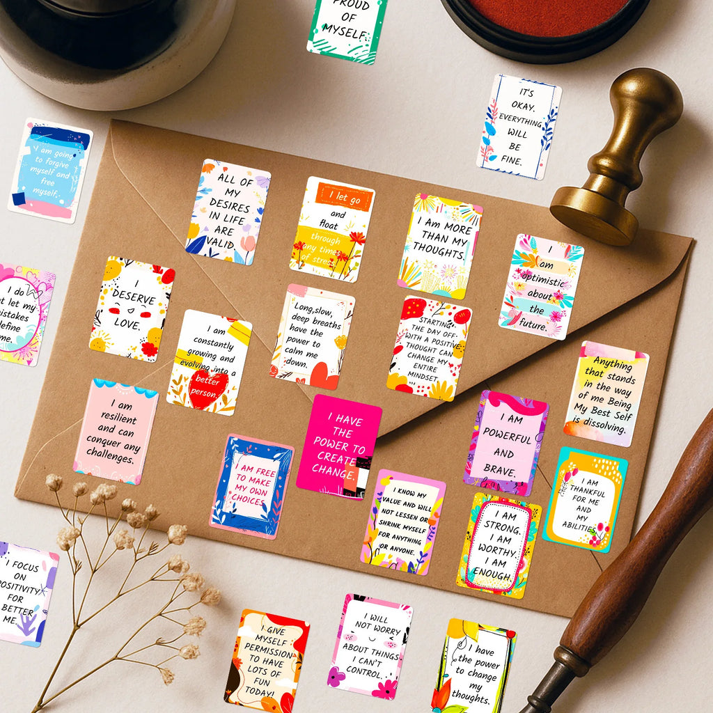50/100PCS Workplace Motivation Text Graffiti Stickers Positive Energy Self affirmation Emotional Healing Stickers