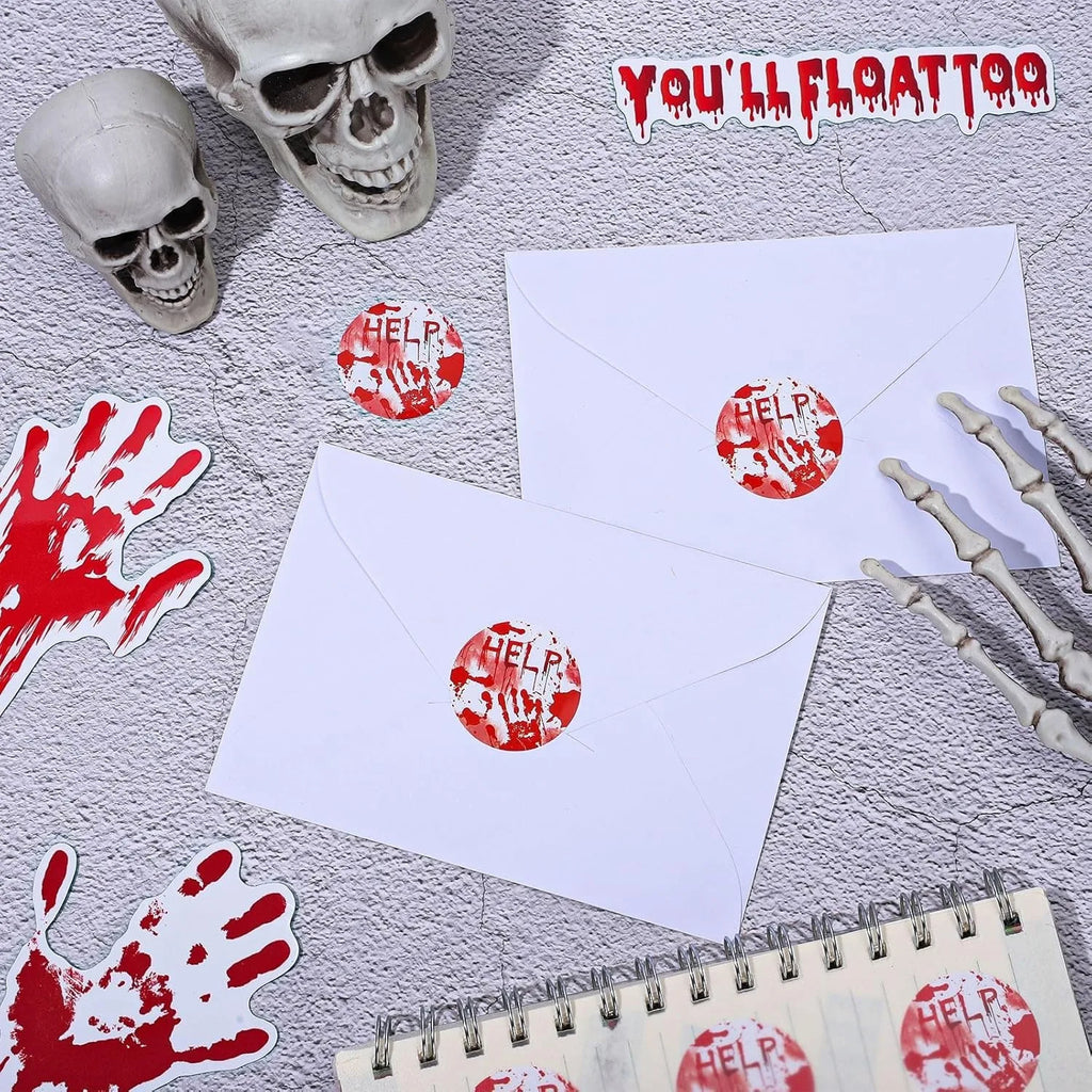 100-500pcs Halloween Blood Stickers for Envelope Gift Card Candy Bag Halloween Decoration Party Supplies,2.5cm