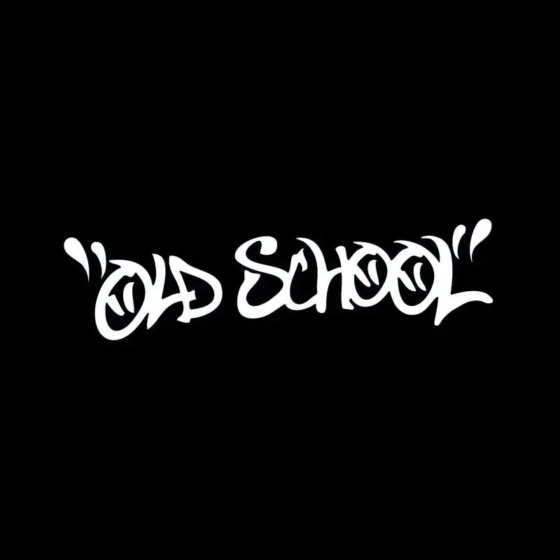 Fashion OLD SCHOOL Vinyl Written Words Car Stickers For Laptop Water Bottle Phone Motorcycle Vehicle Paint Window Crafts Decals