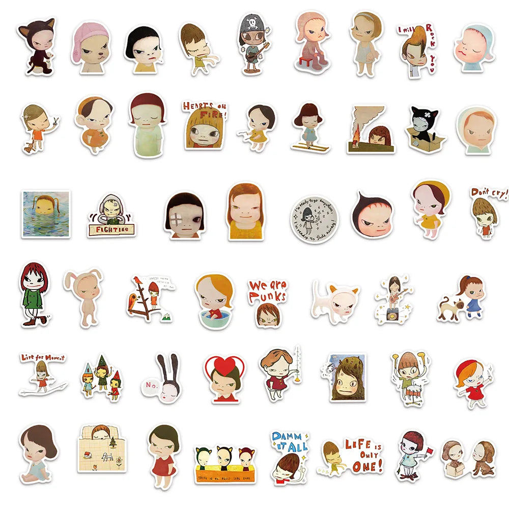 50PCS Nara Meizhi Stickers Cute Handbook Material Phone Case Laptop Luggage Water Cup Decoration Children's Toy Stickers