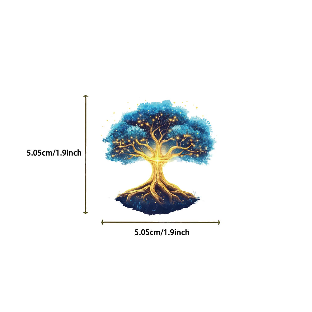 50PCS Cartoon Magic Tree Sticker Pack Waterproof Transparent PET Hand Account Decorative Guitar Notebook Stickers