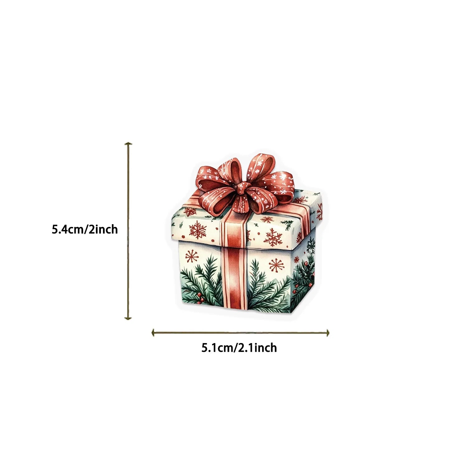 50/100PCS Cartoon Festival Retro Christmas Sticker Pack Waterproof Transparent PET Booklet Decorative Guitar Notebook