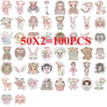 50/100 Cartoon Pink Freak Girl Graffiti Stickers Decorative Guitar Notebook Luggage DIY Waterproof Stationery Stickers