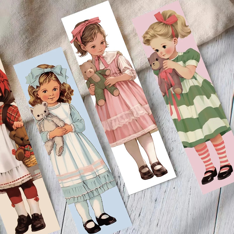 30PCS Lovely Bookmarks Gothic Creative Cartoon Stationery Supplies Gifts Card Unique and Durable Reading Printing Gifts