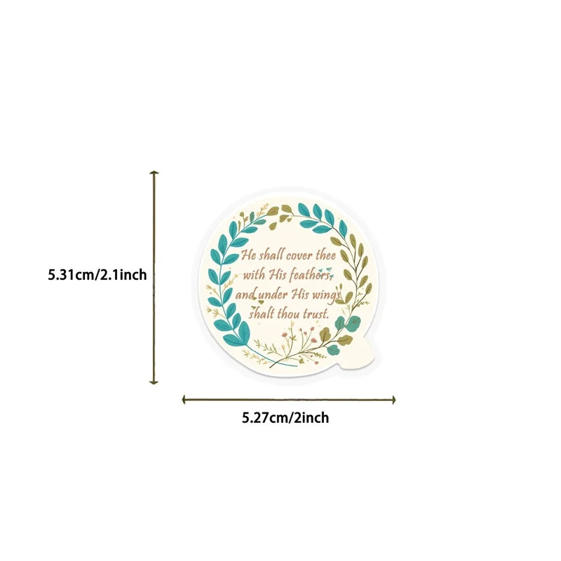 50PCS Cartoon Inspirational PET Sticky Sticker Aesthetic Tear Open DIY Children's Decoration Scrapbooking Stationery Supplies
