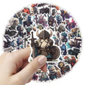 54Pcs Knight Stickers Monster Cartoon Anime Personalized Graffiti Decoration Phone Case, Children Stationary Stickers Reward
