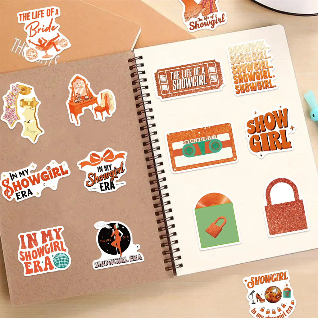 50/100 PCS Cartoon Showgirl Graffiti Stickers Decorative Guitar Notebook Luggage DIY Waterproof