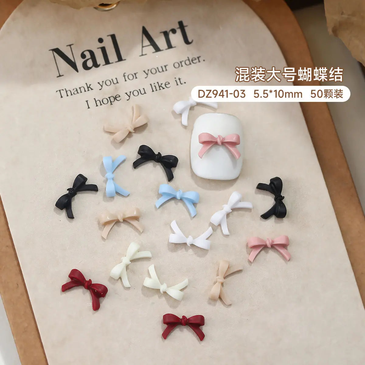 Cartoon Bow Nails Accessories Autumn Winter Mixed Maillard Resin Ribbon Bow Trendy Nail Charms Decorations Manicure Parts DIY