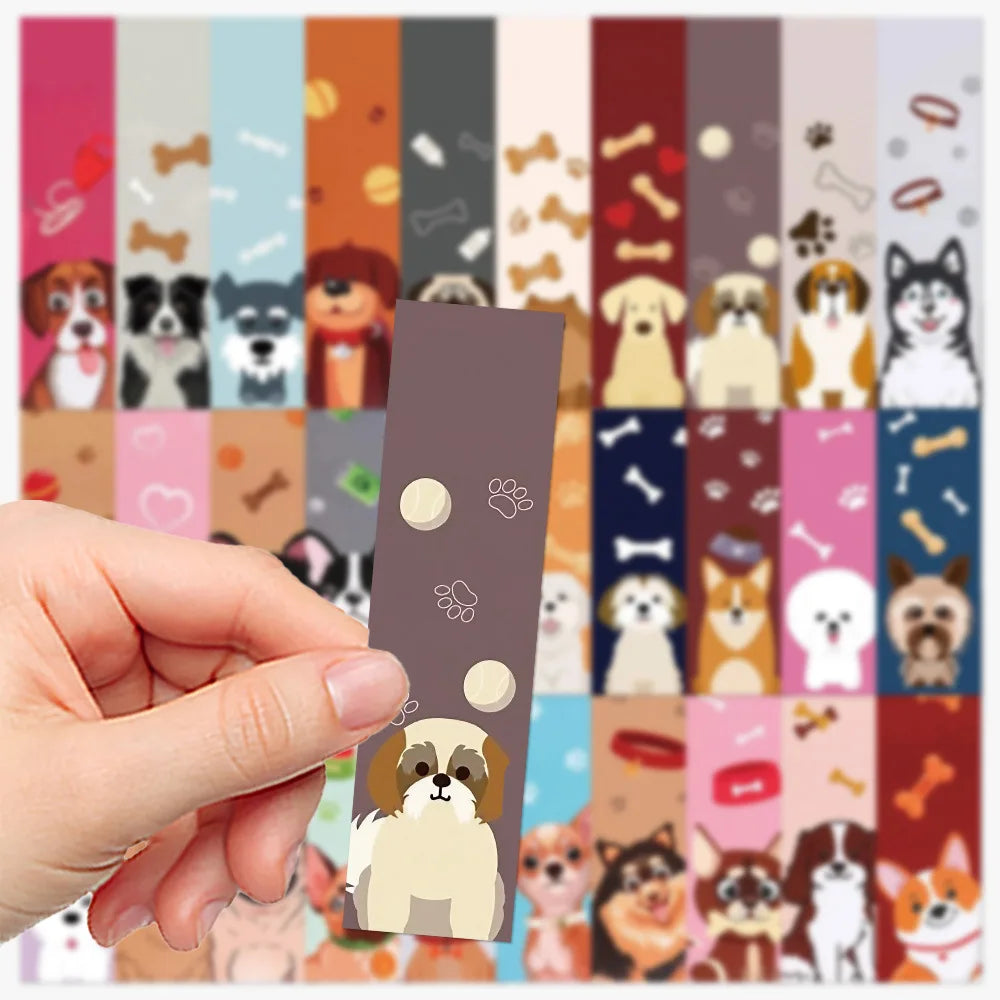 30PCS Cartoon Dog Bookmarks Decoration Reading Page Book Annotations Students Use Creative Gifts to Mark Cards