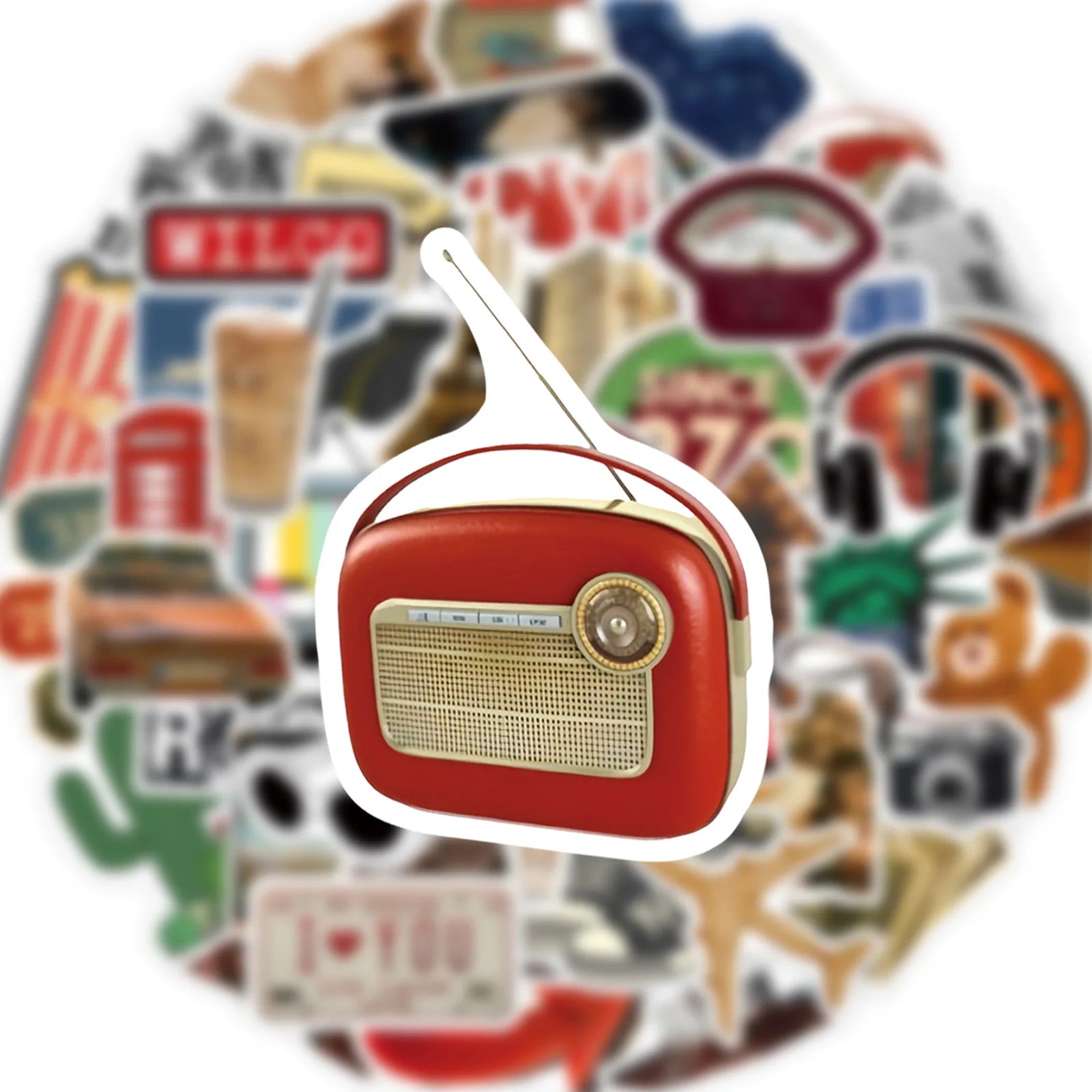 50/100 Pcs American Vintage Aesthetic Stickers for Cup Notebook Desk Suitcase Phone Guitar Envelope Waterproof Decals