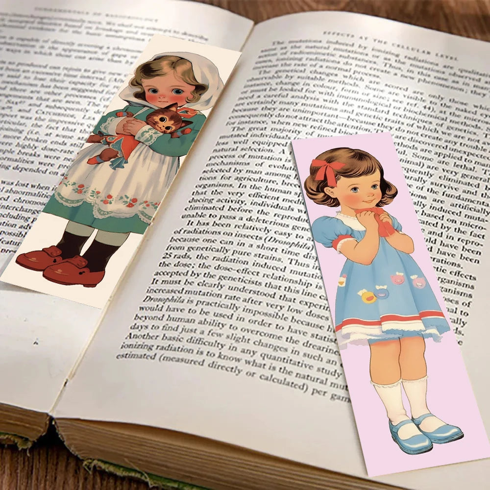 30PCS Lovely Bookmarks Gothic Creative Cartoon Stationery Supplies Gifts Card Unique and Durable Reading Printing Gifts