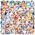 56/112 Pcs Cute Penguin Outdoor Travel Cartoon Stickers for Reward Stationery Box Thermos Phone Case Suitcase Helmet Piano