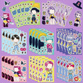 8PCS/PACK Cartoon KPOP Puzzle Stickers, Anime Make a Face Decals for Stationery Notebook Office School Supplies Decor