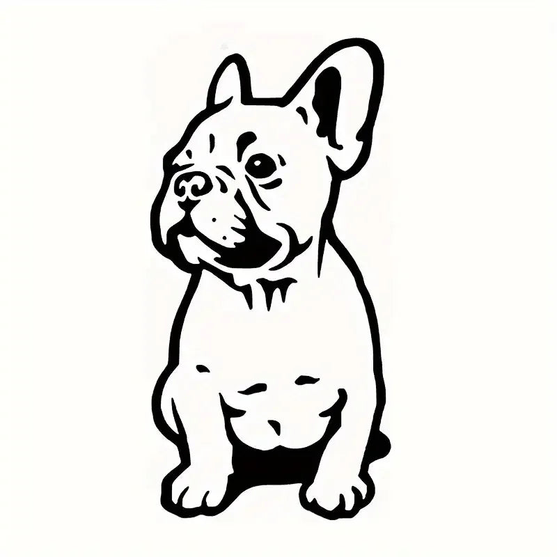 1pc/2pcs/4pcs French Bulldog Wall Stickers - Removable Vinyl Decals for Car, Laptop, and Bumper Decoration