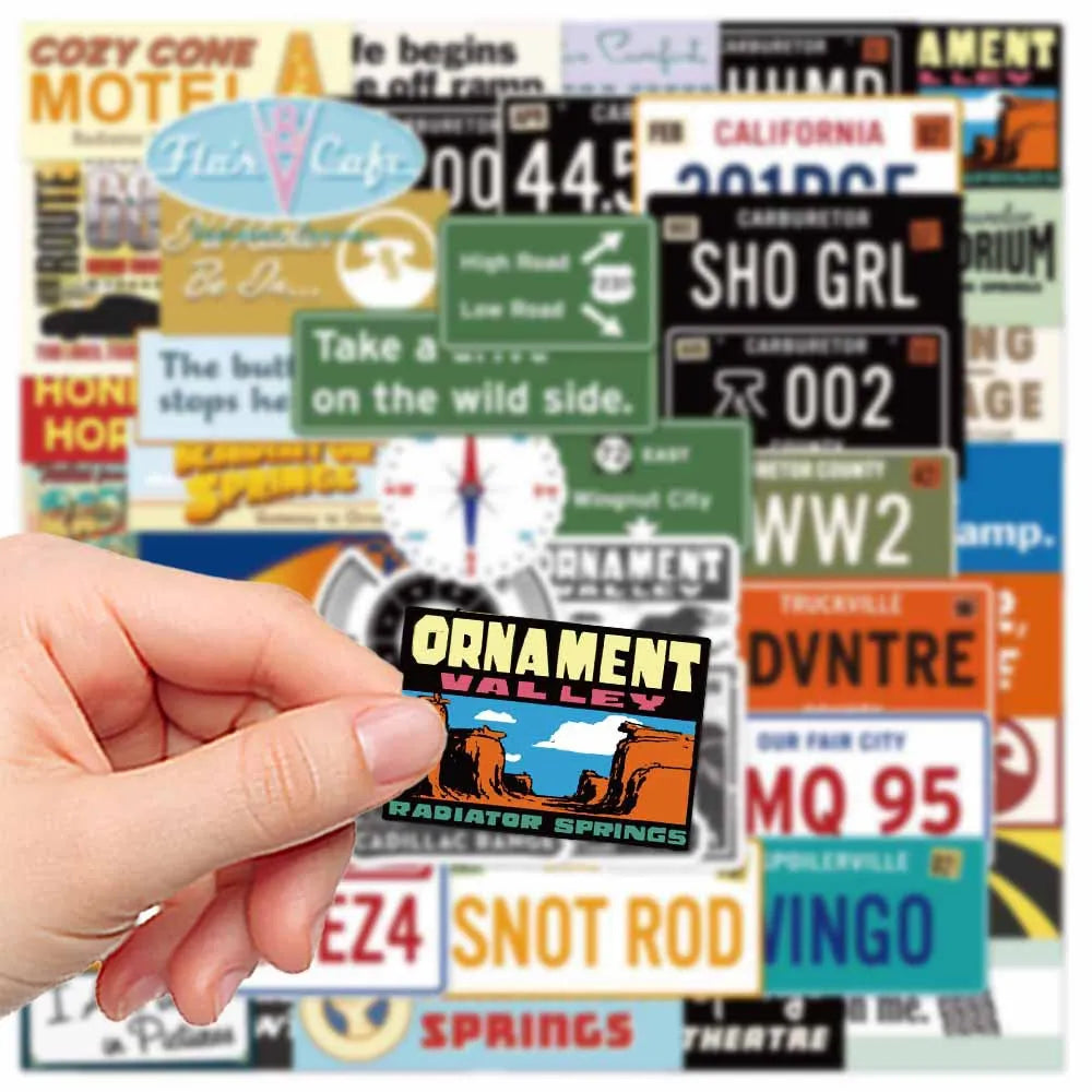 50/100PCS Racing Classic Quote Sticker Waterproof Decorative Luggage Sticker for Stationery Notebook Helmet Car