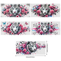 5 sheets Tiger UV DTF Cup Stickers, Glass Cup DTF Transfer Stickers, Waterproof Cartoon Wipeable Transfer Paper